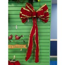WIDE GOLD EDGE 11 LOOP BOW 24IN